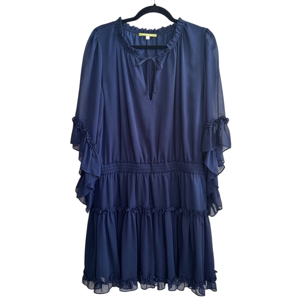 Navy Gianni Bini Smocked Waist Dress, Large